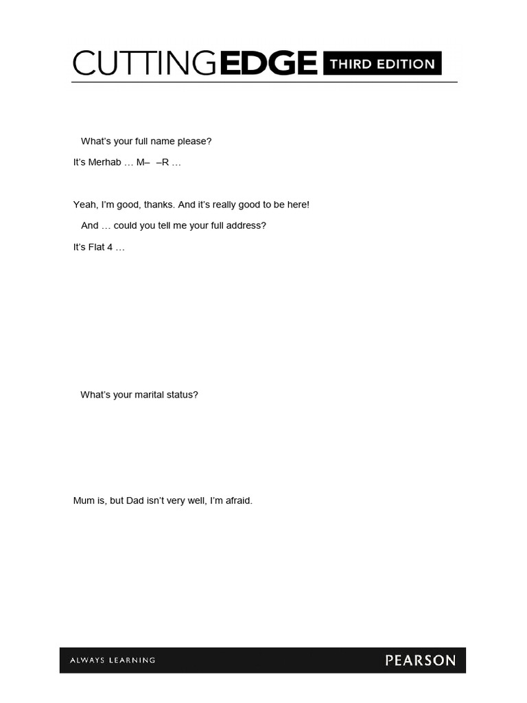 Intermediate Audio Script Unit 1 | PDF