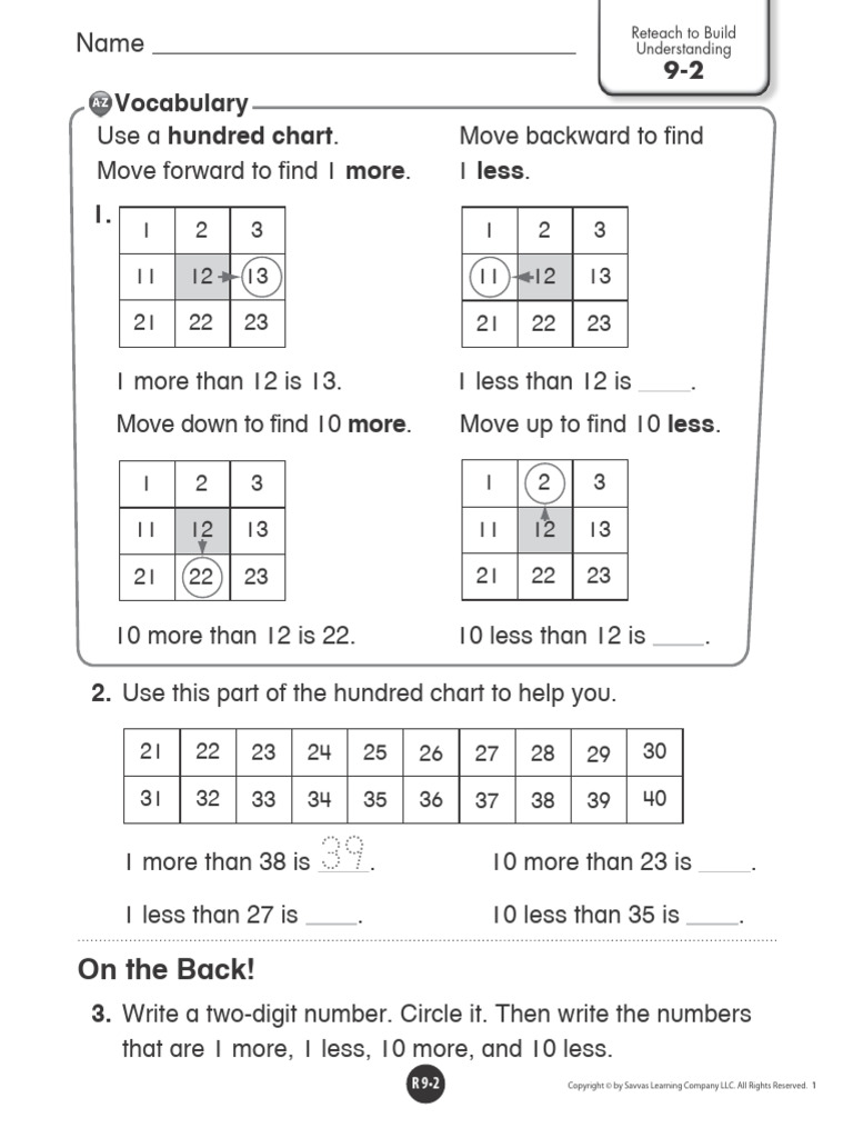 9-2 - Reteach To Build Understanding | PDF