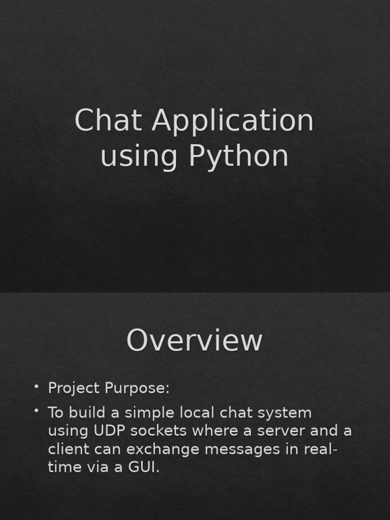 UDP Chat Application in Python | PDF