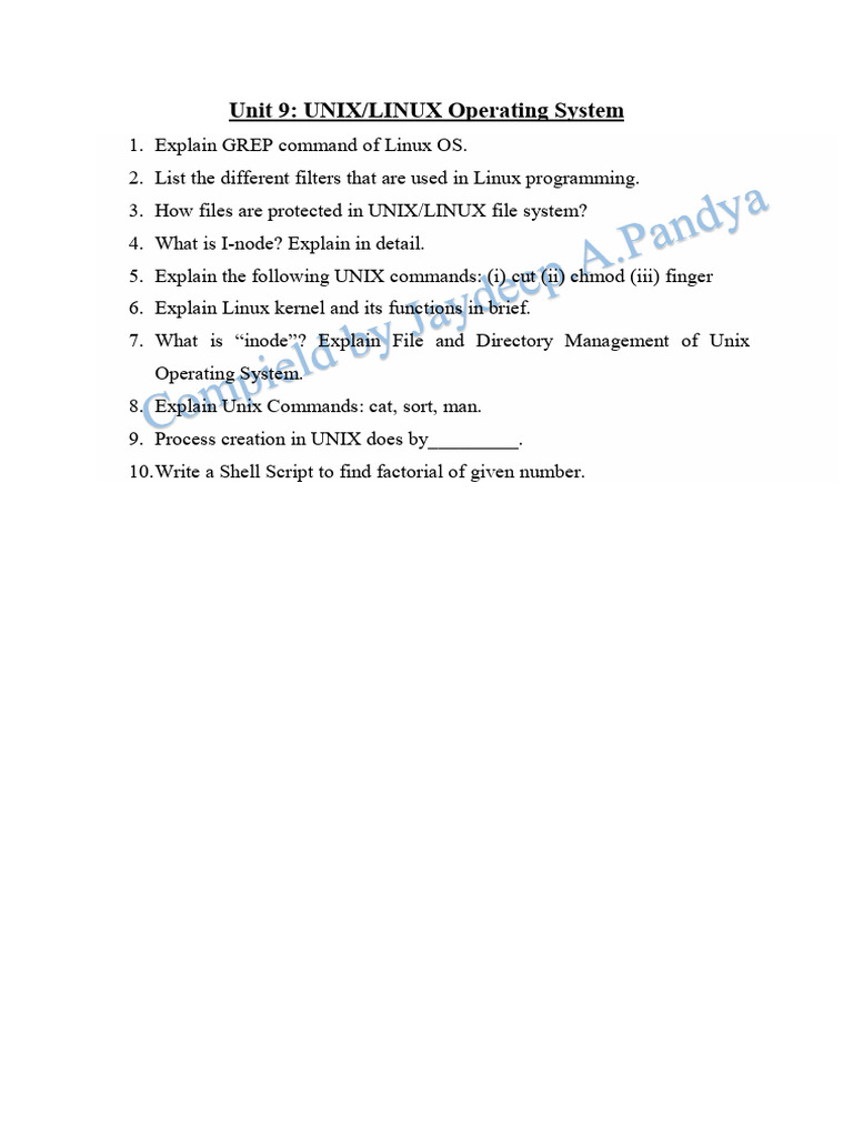 Linux Shell Programming Notes | PDF