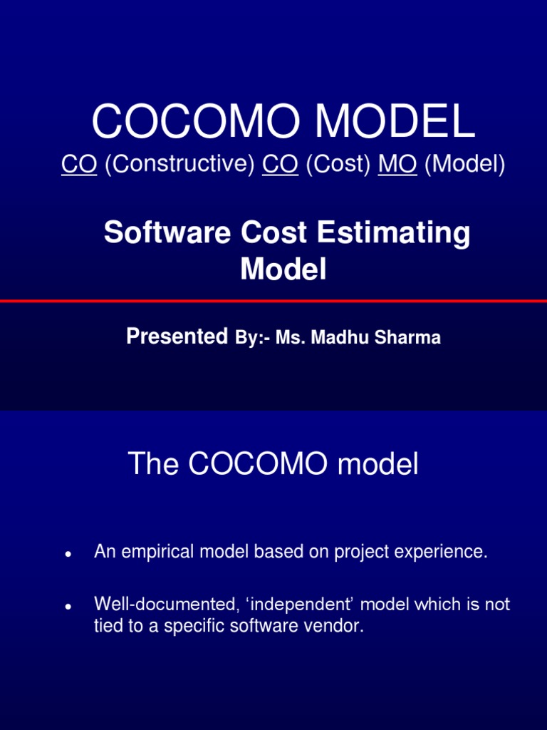 COCOMO Model: Software Cost Estimation Guide | PDF | Computer ...