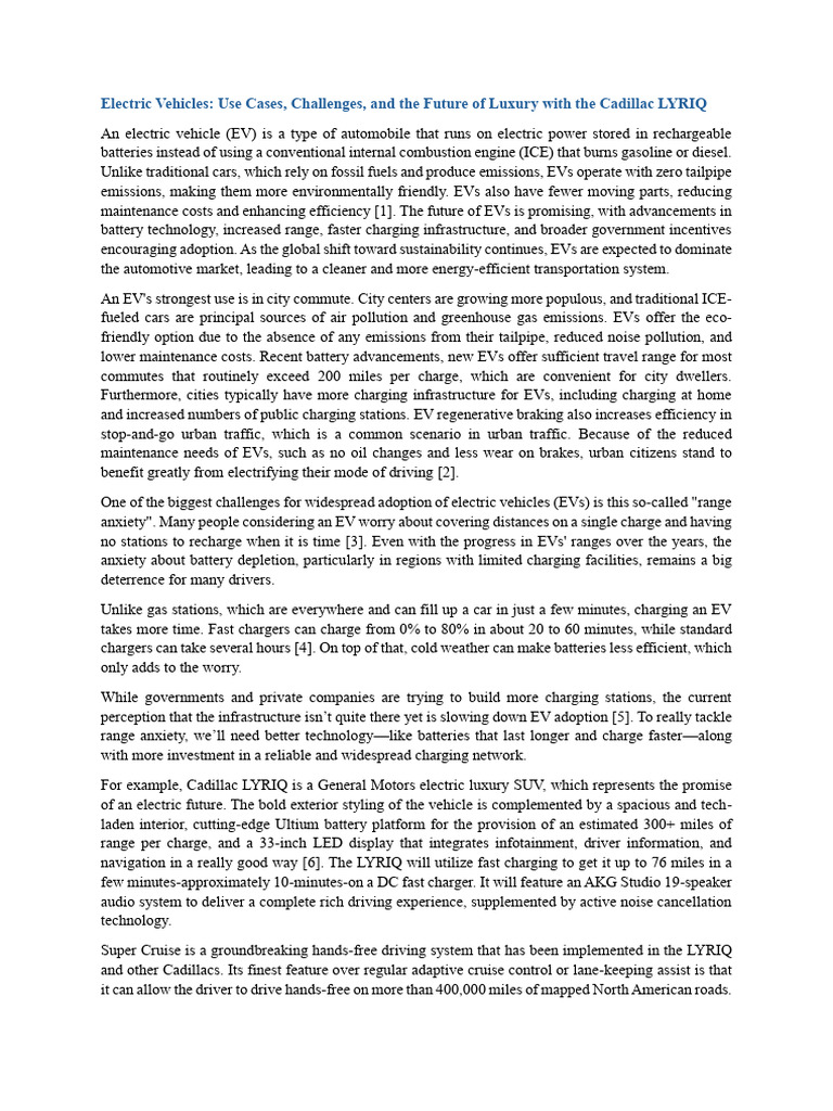 Electric Vehicles Challanges and Future | PDF | Electric Vehicle | Car