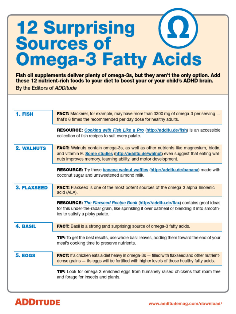 12 Foods Rich in Omega-3 Fatty Acids | PDF | Omega 3 Fatty Acid | Foods