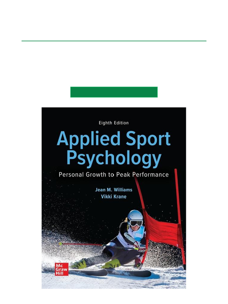 Applied Sport Psychology Personal Growth To Peak Performance, 8th ...