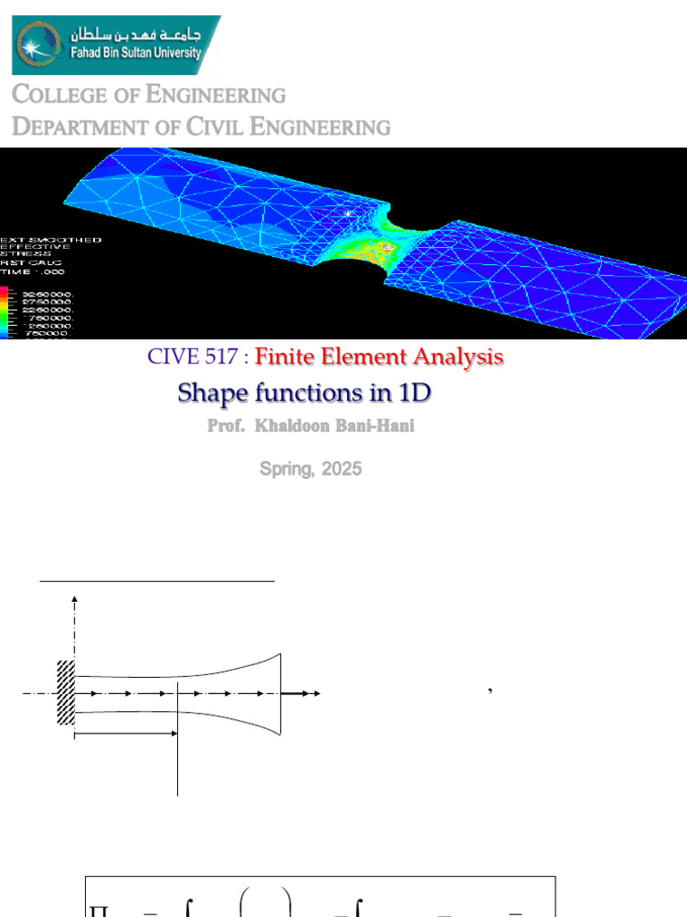 Group 5 - Shape1D 6 | PDF | Stress (Mechanics) | Finite Element Method