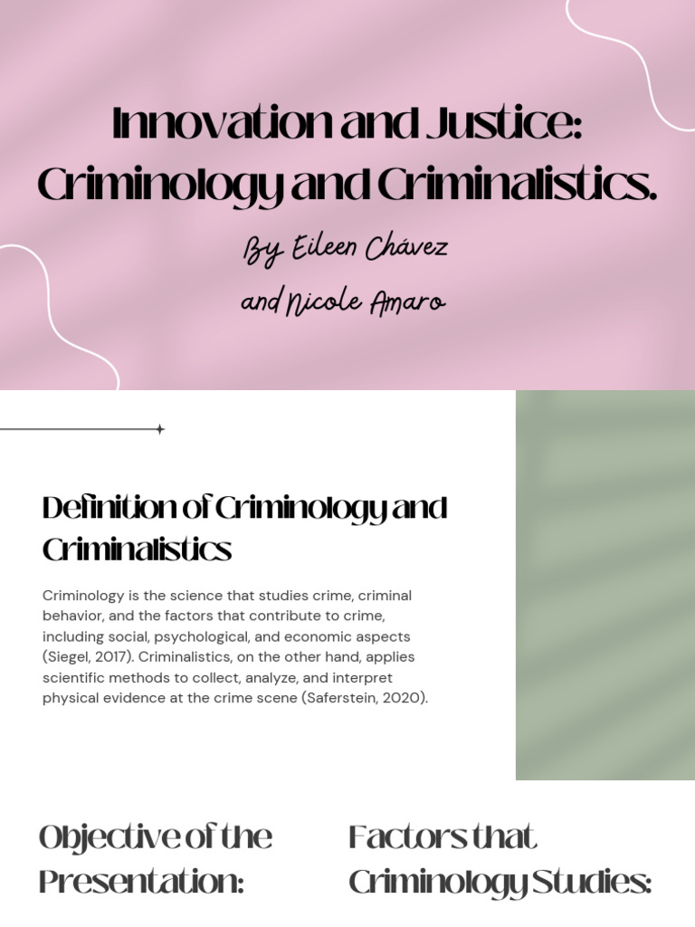 Criminology and Criminalistics Overview | PDF | Criminology | Forensic ...