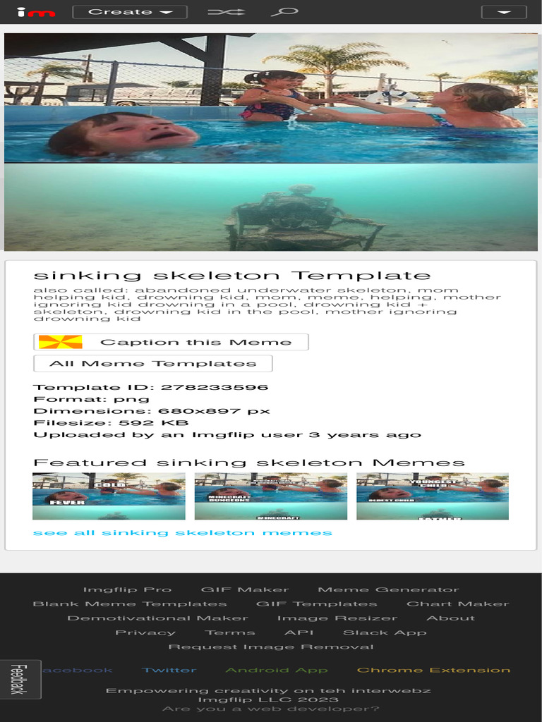 Sinking Skeleton Blank Template - Imgflip | PDF