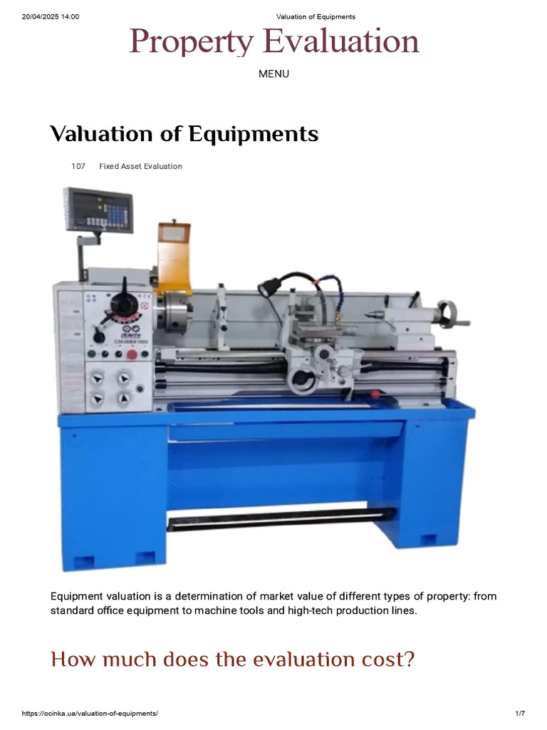 NorCal Equipment Valuation Guide | PDF | Real Estate Appraisal | Market ...