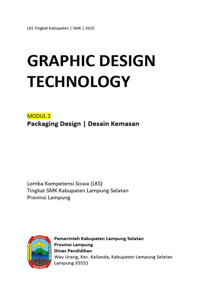 LKS-Graphic Design Technology-Tingkat Kabupaten 2025 (Modul 2) | PDF