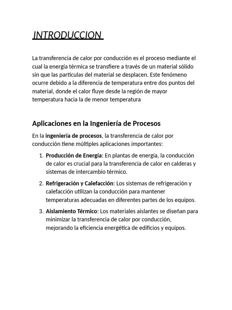 Transferencia de Calor por Conducción en Ingeniería | PDF