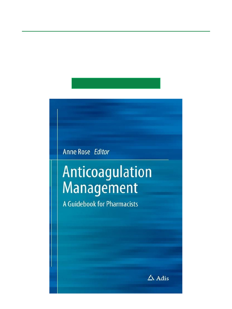 Anticoagulation Management for Pharmacists | PDF | Thrombosis | Coagulation