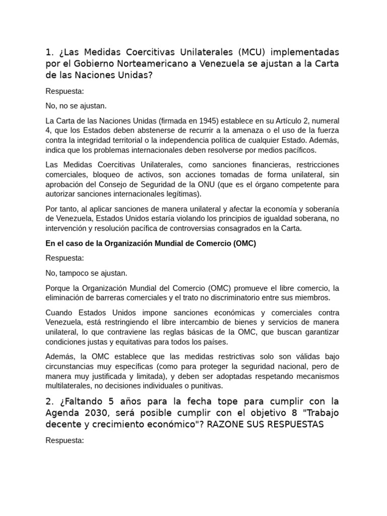 Preguntas Economia Turip Turip | PDF | Organización de Comercio Mundial ...