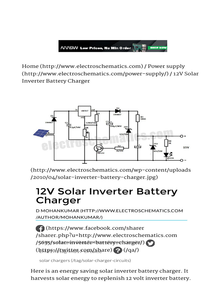 12V Solar Inverter Battery Charger-1 | PDF | Battery Charger | Power ...