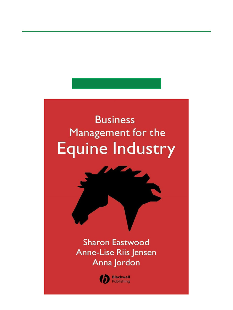 Business Management For The Equine Industry 1st Edition Multiformat ...