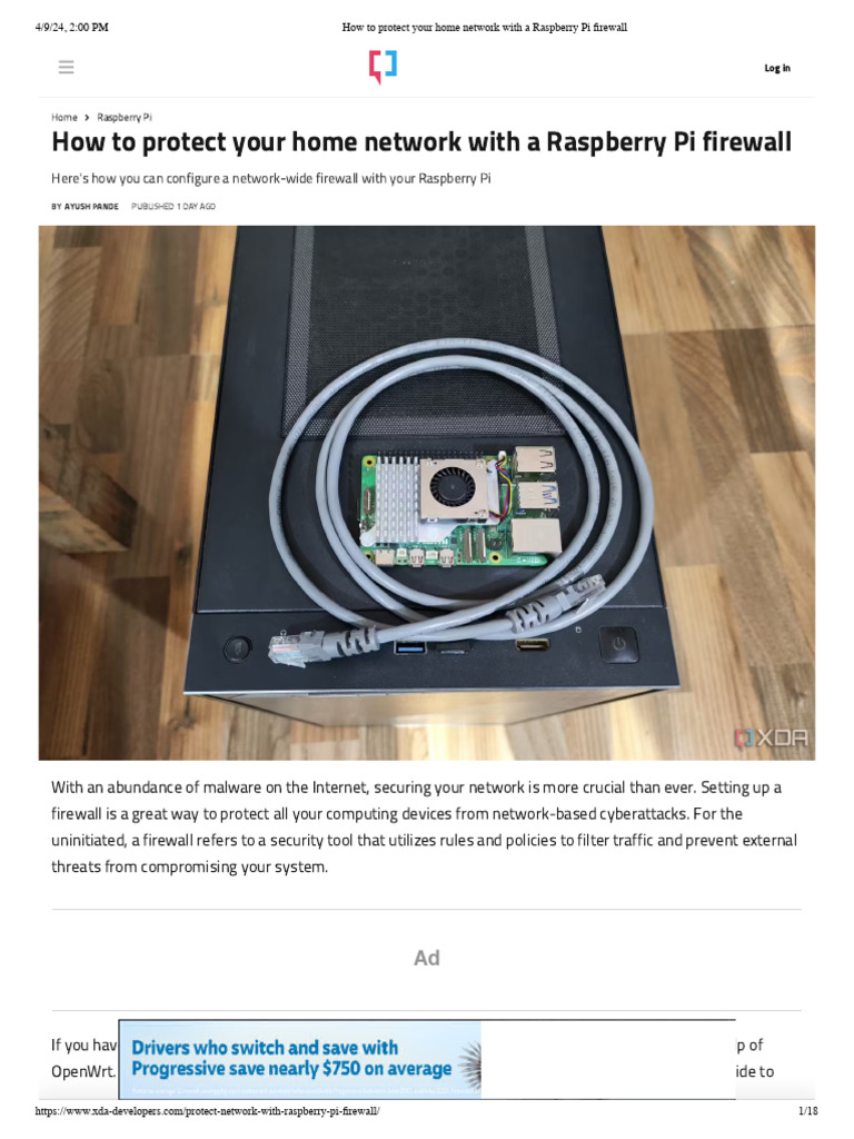 Configure Raspberry Pi Firewall Setup | PDF | Computer Network ...