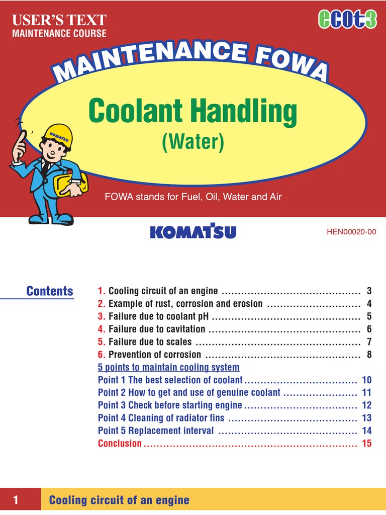 Coolant Komatsu PDF Radiator Cylinder (Engine)