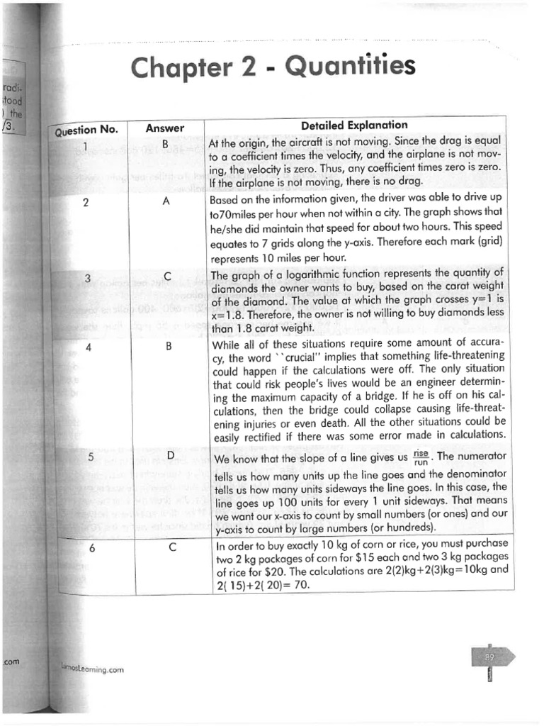 Chapter 2 Answer Key | PDF