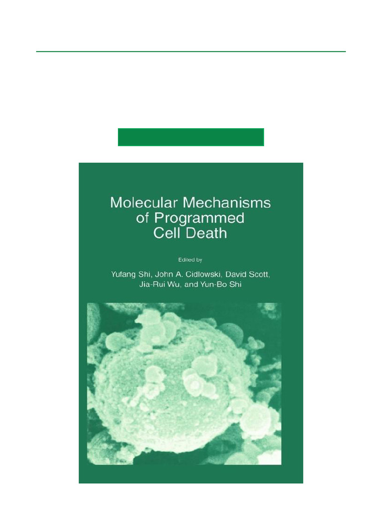 Molecular Mechanisms of Programmed Cell Death 1st Edition Unlimited ...