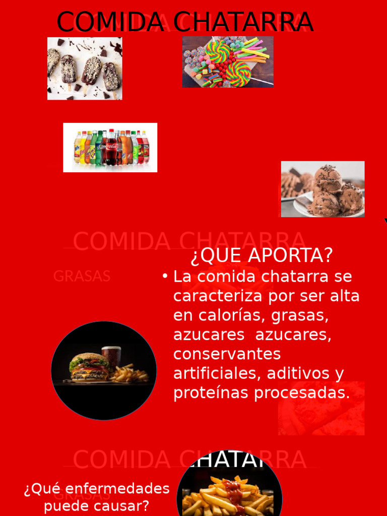 Comida Chatarra Y Saludable Pdf 