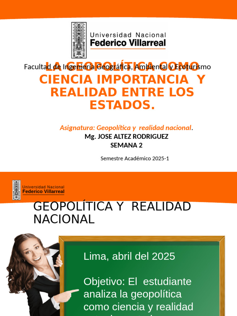 Semana 2 La Geopolítica Como Ciencia Importancia y Realidad Entre Los ...