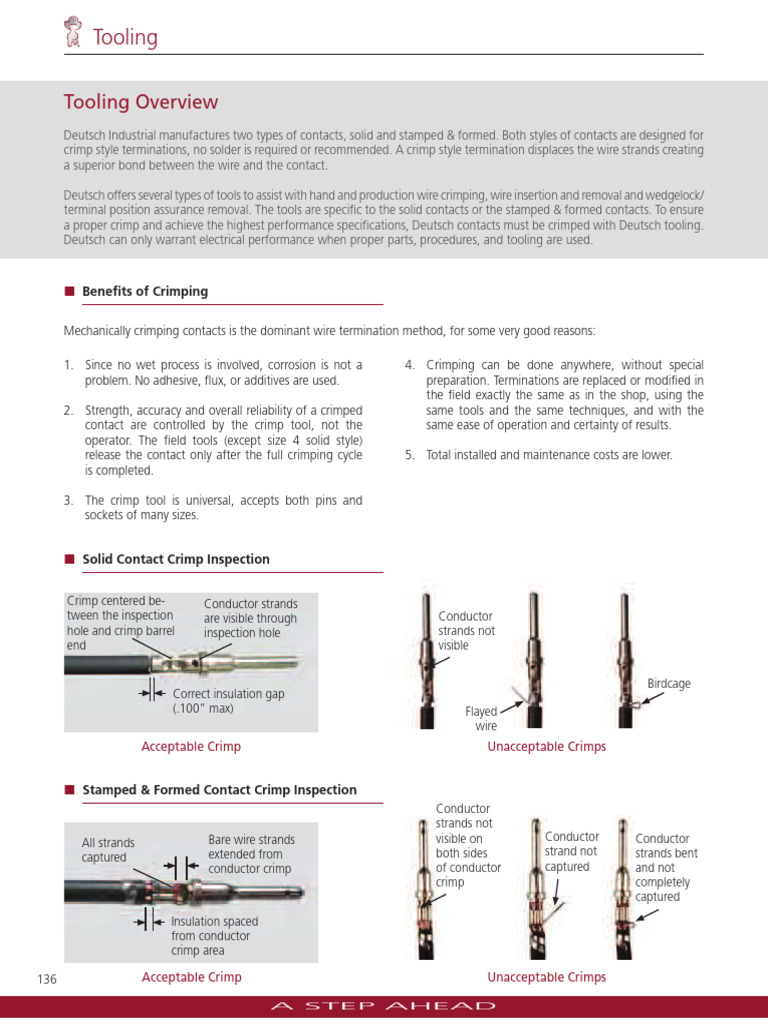 Deutsch Crimp Tooling Overview | PDF | Electrical Connector | Wire