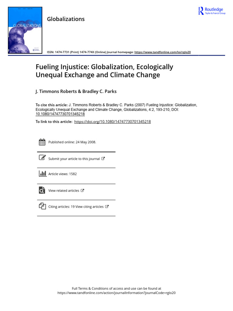 Globalization and Climate Injustice | PDF | Kyoto Protocol | Greenhouse Gas