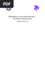 Hackathon 2026 Problem Statements | PDF | Internet Of Things ...