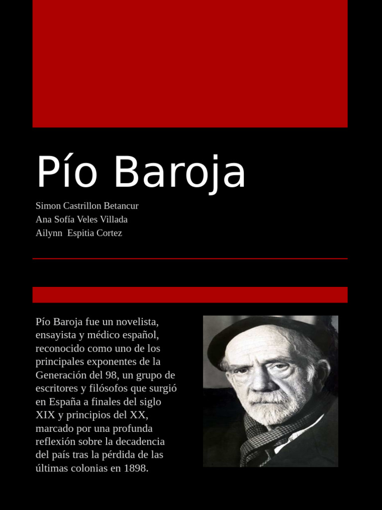 Pío Baroja: Novelas y legado vasco | PDF