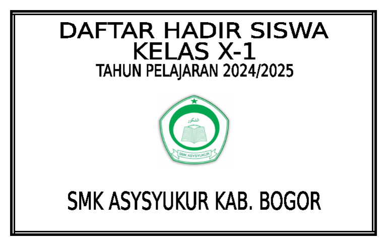 Cover Absensi | PDF