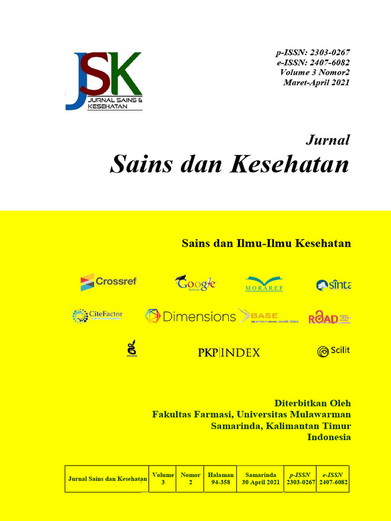 Jurnal Sains dan Kesehatan 2021 Vol 3 No 2 | PDF