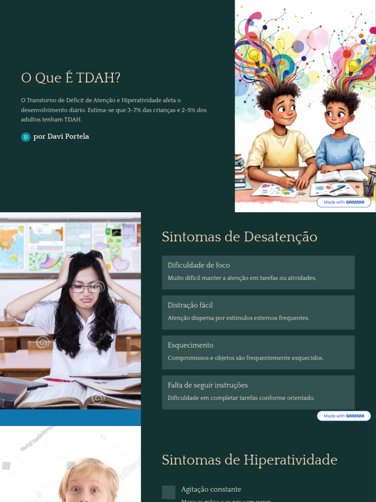 Sintomas e Tratamentos do TDAH | PDF