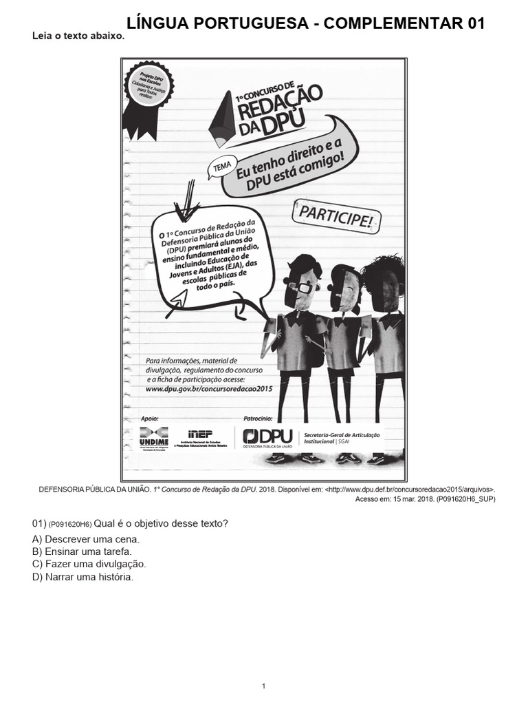 ATIVIDADE COMPLEMENTAR 01 | PDF