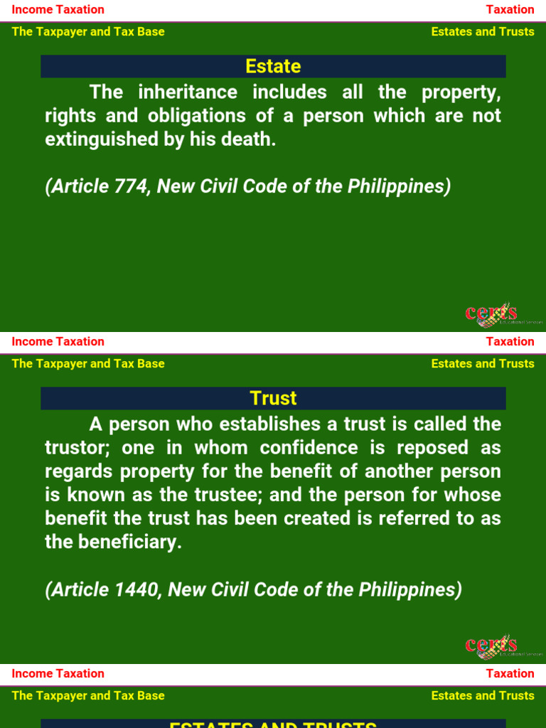 Income Tax - Estate and Trusts | PDF | Income Tax | Taxes