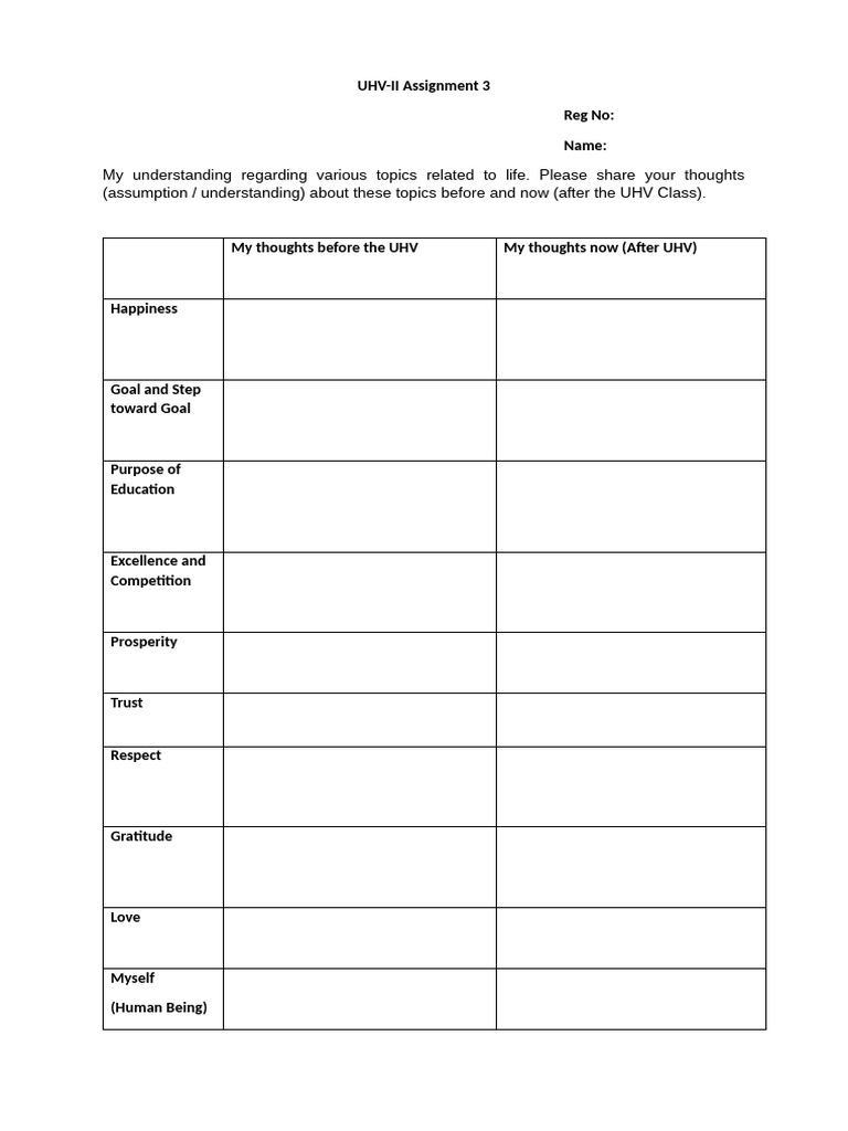 UHV-II Assignment 3 Reflections | PDF