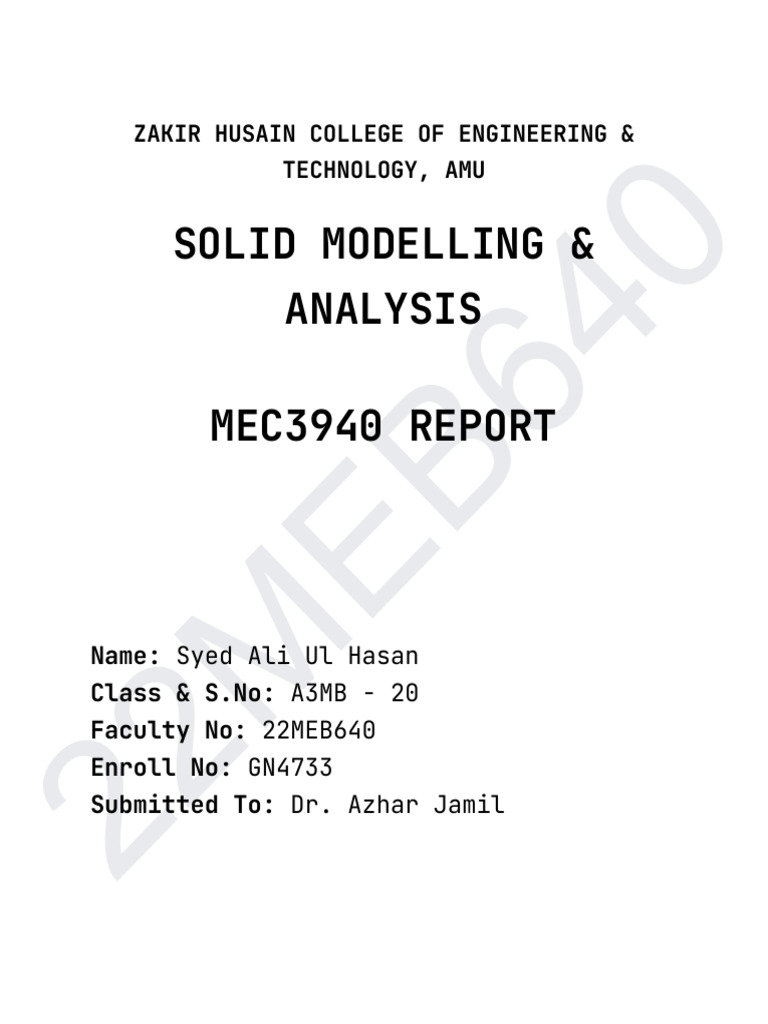 Solid Modelling & Analysis-3 | PDF | Structural Engineering | Solid ...