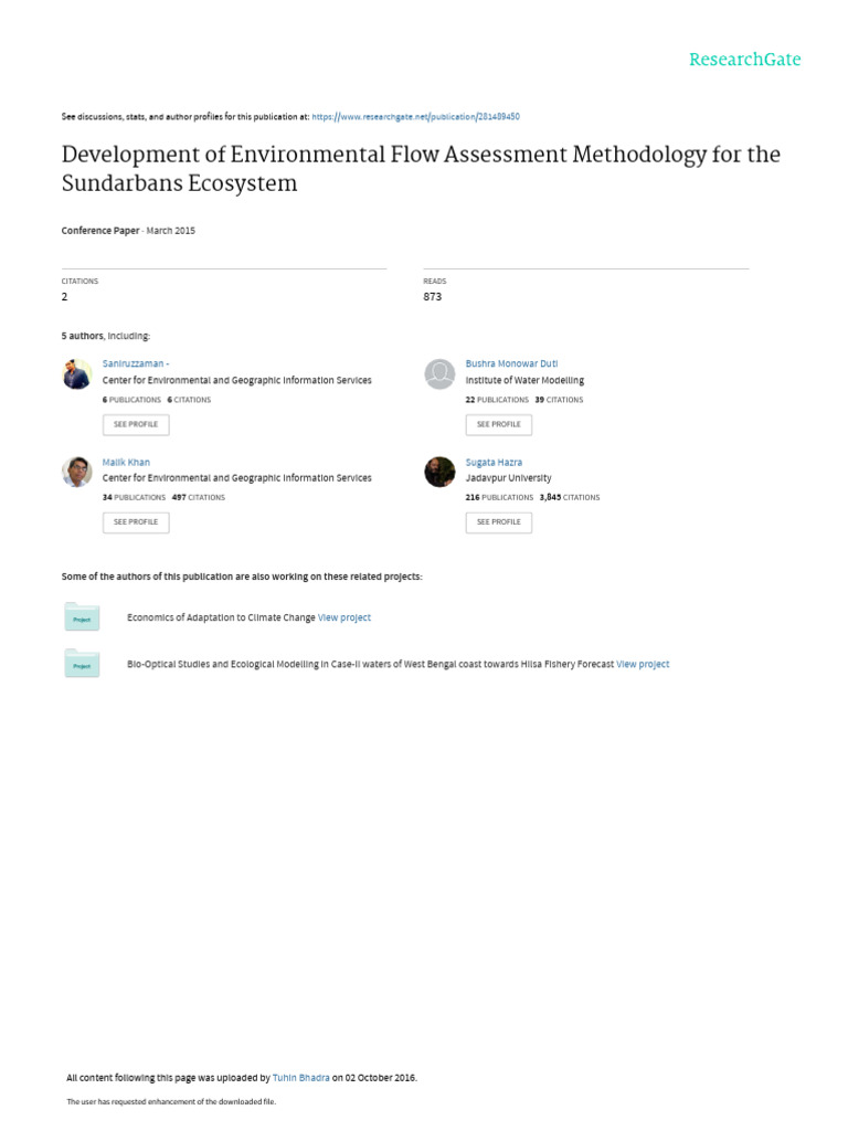 Environmental Flow Assessment | PDF | Wetland | Earth Sciences