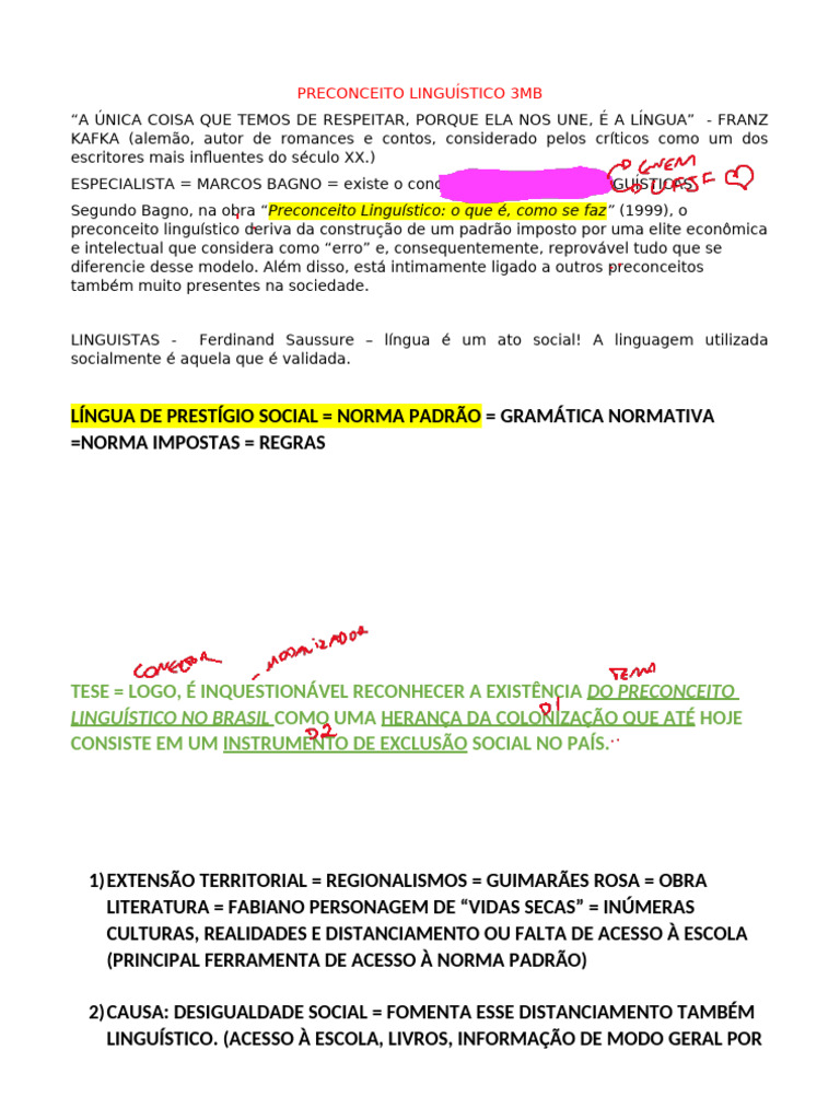 Preconceito Linguístico no Brasil | PDF