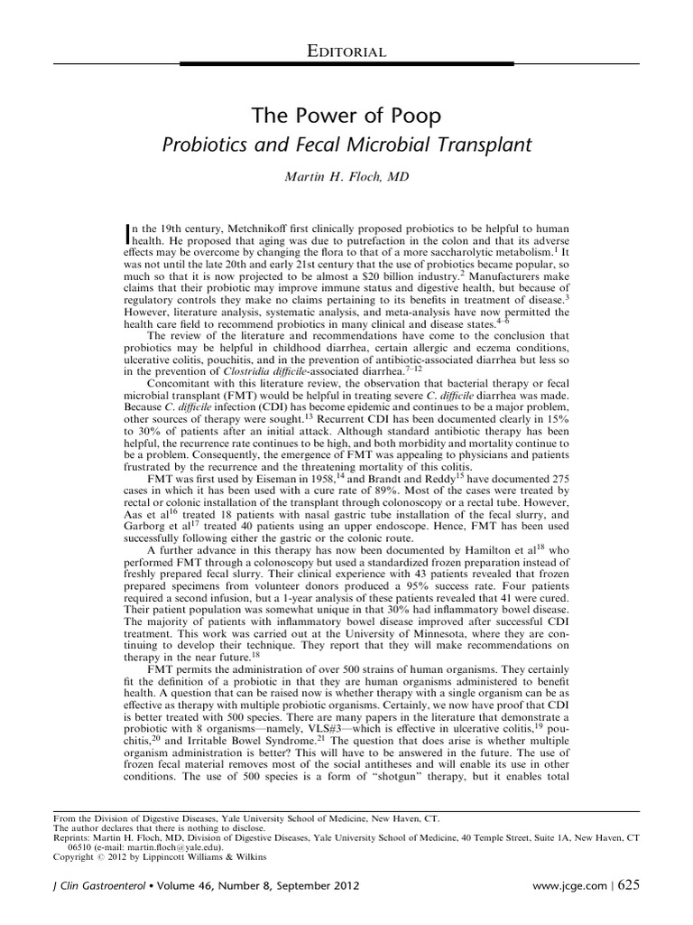 The Power of Poop Probiotics and Fecal Microbial.4 | PDF | Probiotic ...