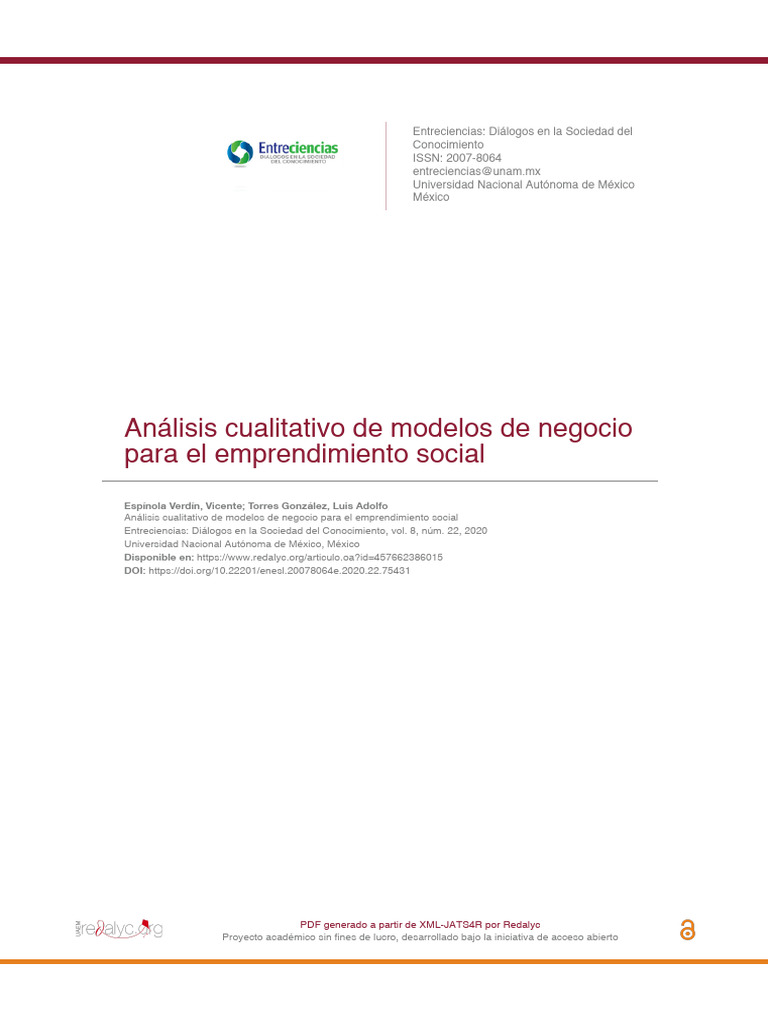 Modelos de Negocio en Emprendimiento Social | PDF | Iniciativa ...