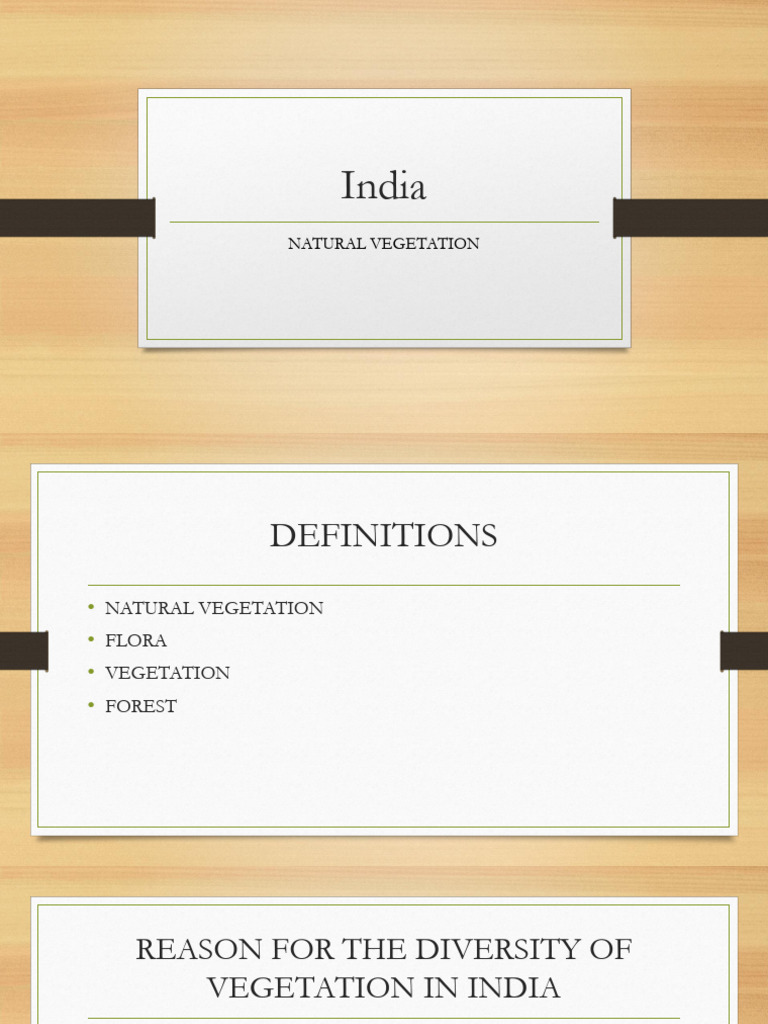 India's Diverse Natural Vegetation | PDF | Forests | Trees
