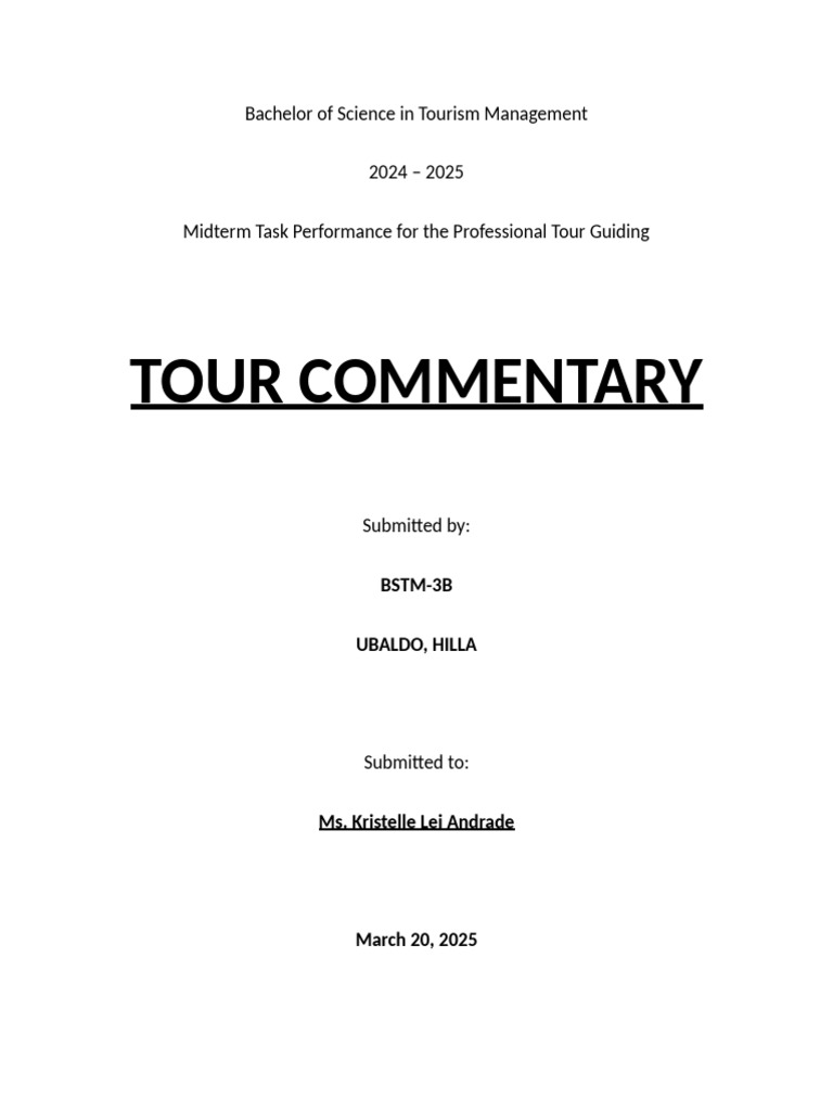 TP Final Tour Guiding!! | PDF