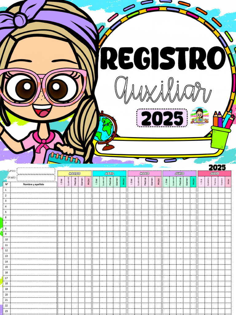 Registro Auxiliar Secundaria 2025 | PDF
