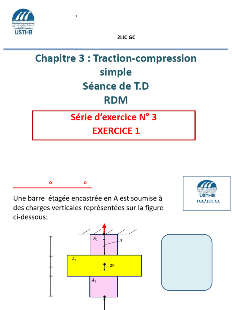 Traction-compression : Calculs RDM | PDF | Mécanique | Ingénierie mécanique