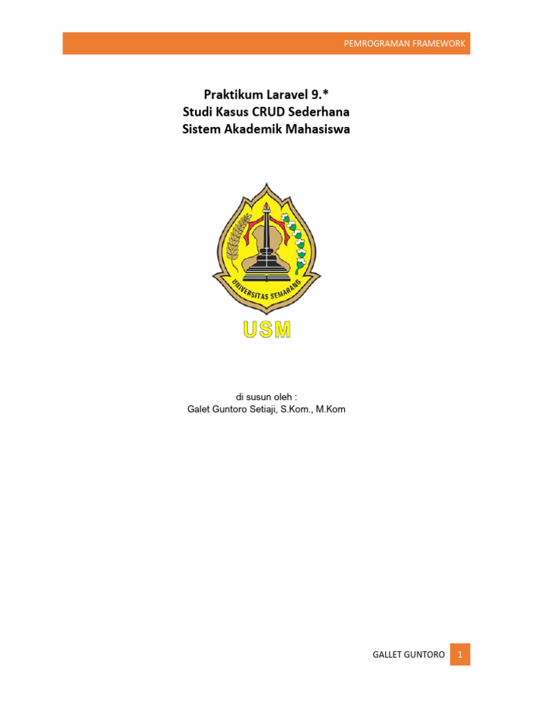 Praktikum CRUD Laravel 9 untuk Mahasiswa | PDF