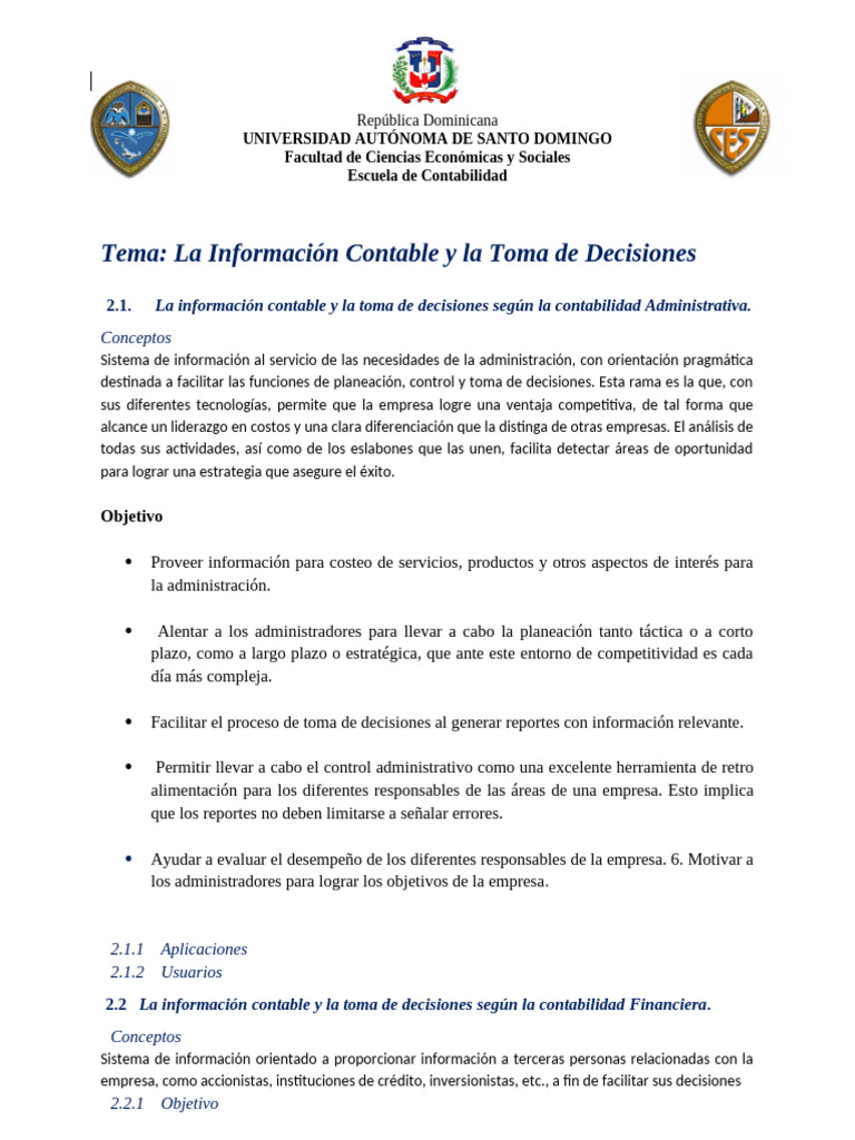 Información Contable y Decisiones Empresariales | PDF | Contabilidad ...