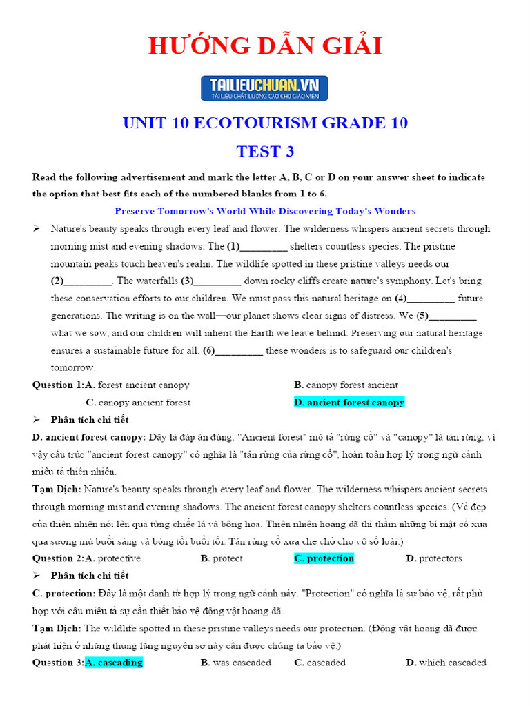 Test Unit 9 L P 10 | PDF