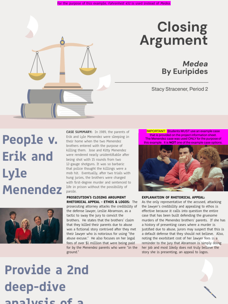 Menendez Brothers Closing Argument Analysis | PDF | Justice | Crime ...