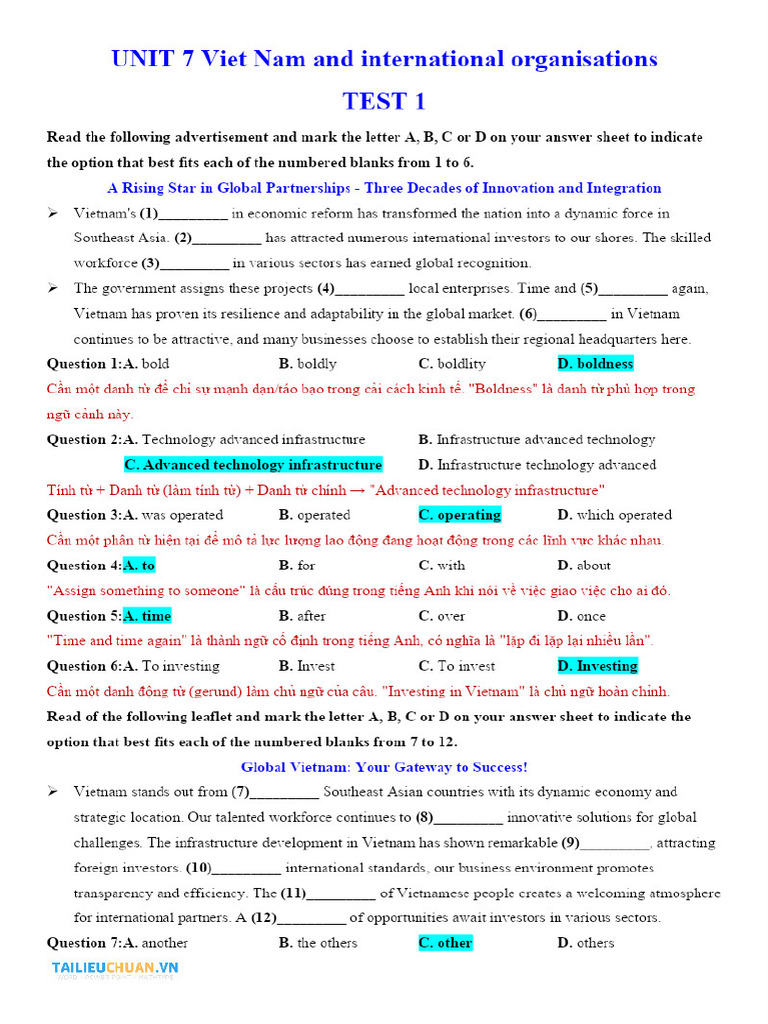 Unit 7 Grade 10 Test 1 Keydocx - 1600 - PDF - Gdrive.vip | PDF