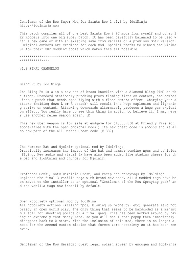Gentlemen Of The Row V1 9 Changelog Dragon Ball Leisure