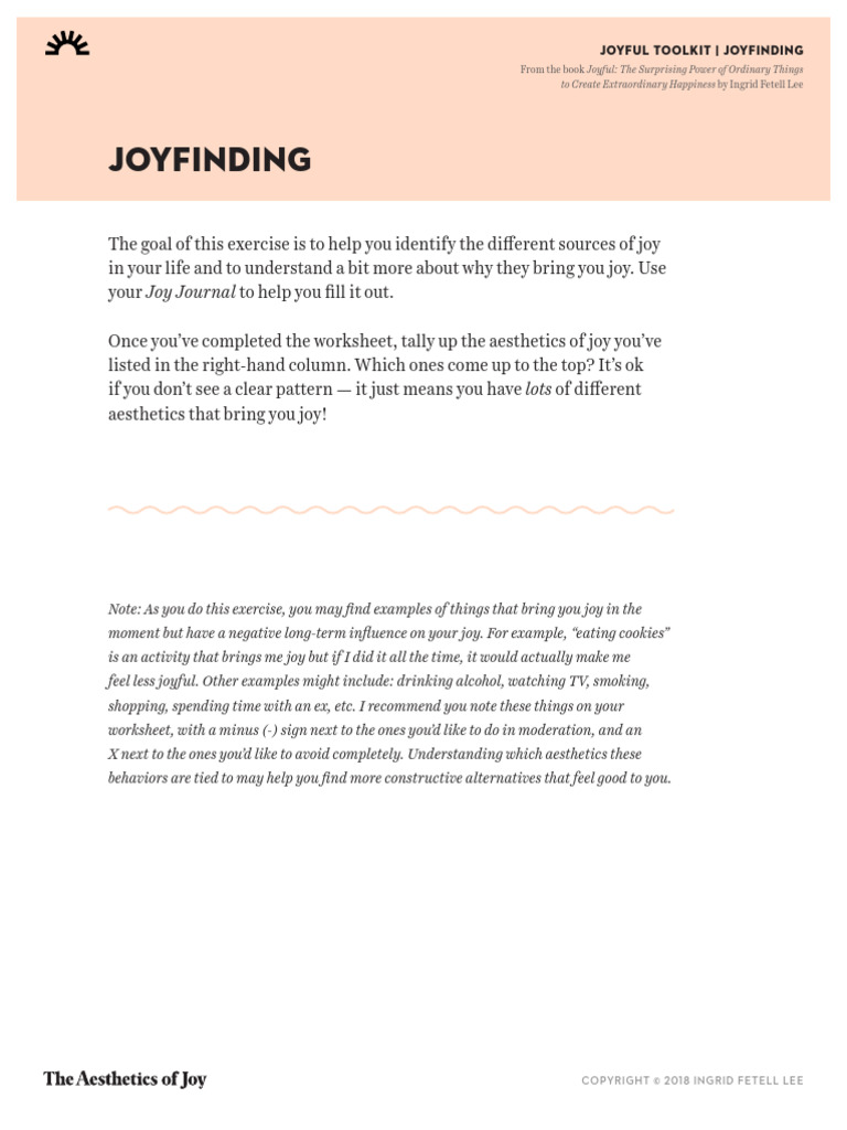 Discovering Your Sources of Joy | PDF | Social Psychology ...